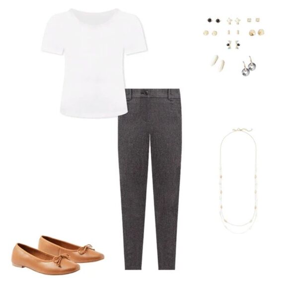 LOFT XL Charcoal Gray Ponte Knit Tuxedo Stripe Pull-On High Waist Pants - Picture 1 of 13